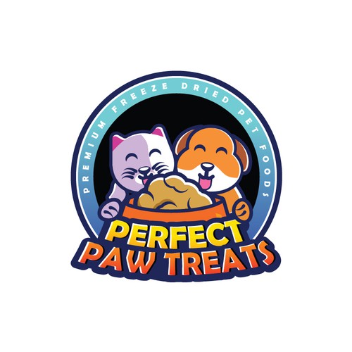 Perfect Paw Treats Modern & Vibrant Happy Logo Design réalisé par MONA_IND