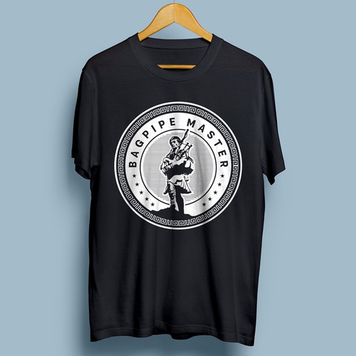 Design by rruze titled "Epic T-shirts for "Bagpipe Master""