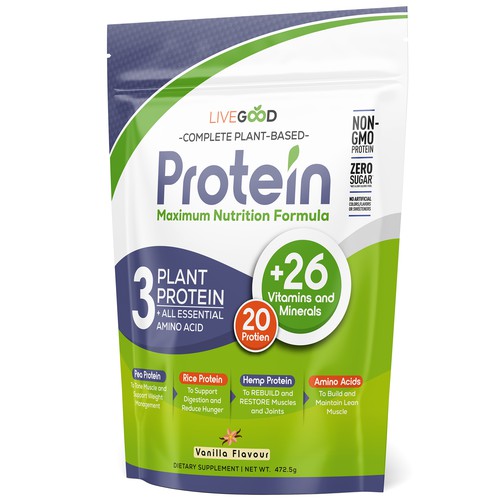 ***GUARANTEED PRIZE*** - LABEL DESIGN for Protein Powder -*****NEW***** Design by JOHN's_AlphaCreation