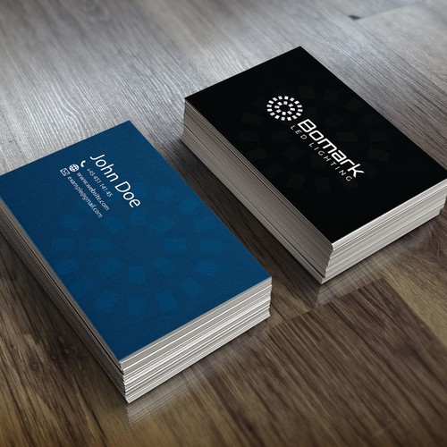 design business card for new LED Lighting distributor Business card