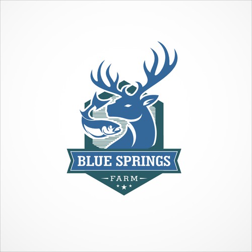 Logo for our Der hunting and bass fishing recreational farm Design by mvstr