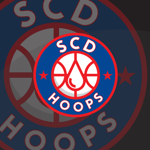 Basketball Logo for Team 'SCD Hoops' - Your Winning Logo Featured on Major Sports Network Design by zoroid