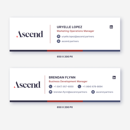 Ascend Partners New Branded Email Signature Design by Canvas UI
