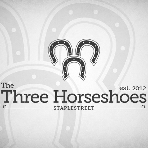 Designs logo for Three Horseshoes Logo design contest