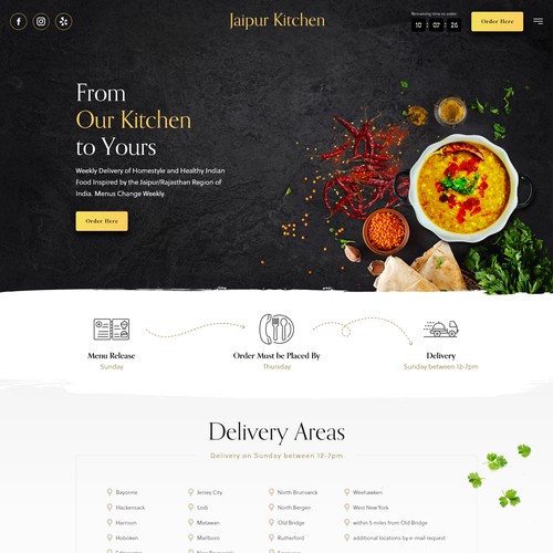 Jaipur Kitchen Website Design by LeNotre