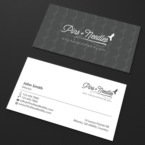 Create a fresh, contemporary business card design for Pins + Needles ...