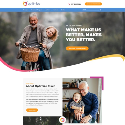 Optiimize longevity website Design by UD_Pro