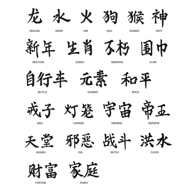Beautiful Chinese Calligraphy of 20 words for a book | Illustration or ...