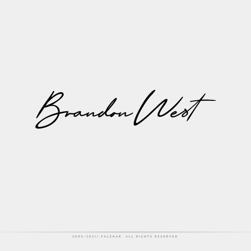 brandon west in signature cursive as a logo, Logo design contest