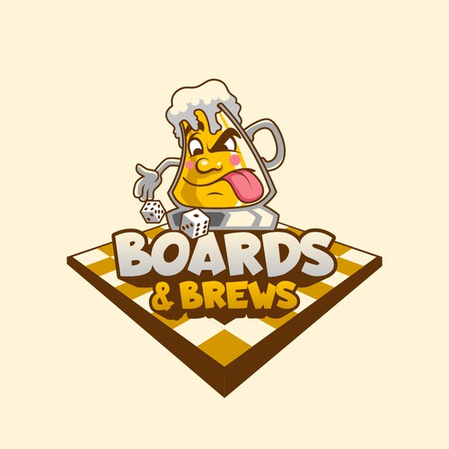 Fun logo for social group focused on beer & board games Design by Ogi's design