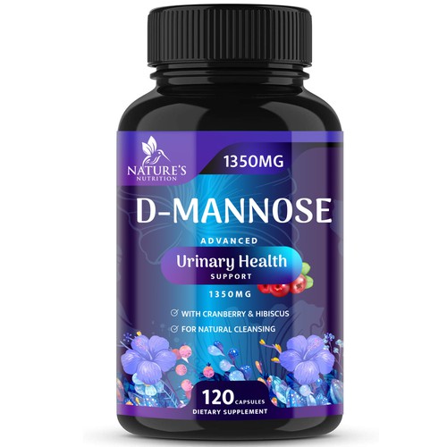 Colorful D-Mannose Design Needed for Nature's Nutrition Design by R O S H I N