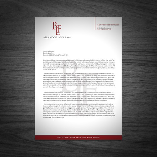 Create the next stationery for The Brandon Law Firm LLC  Réalisé par Mili_Mi