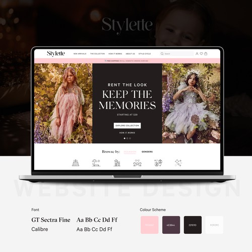 Needed: Cute Kids Clothing Site Redesign Design by CVKE