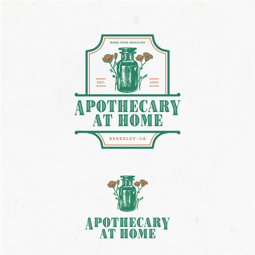 Vintage apothecary inspired logo for herbalist subscription box デザイン by RobertEdvin