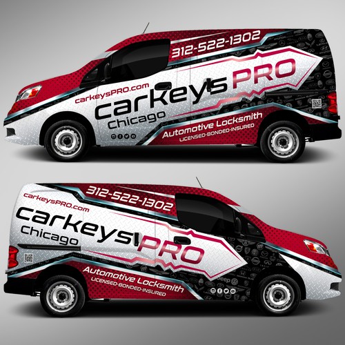 Designs | Attracted and noticeable design for Locksmith van wrap | Car ...
