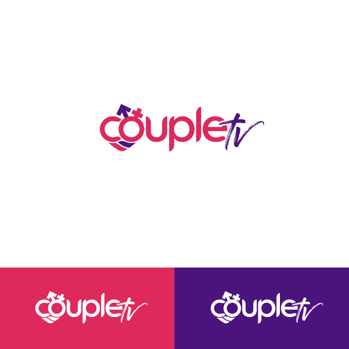 Couple.tv - Dating game show logo. Fun and entertaining. Design por Sufiyanbeyg™