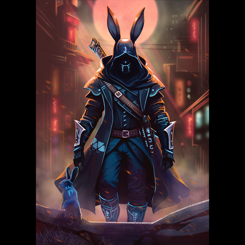 Assassin Rabbit Graphic Design by Asra.