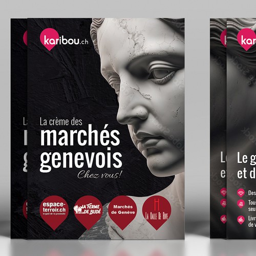 Besoin d'un flyer original pour des marchés de l'alimentation fédérés sur une plateforme Design by Maximillian