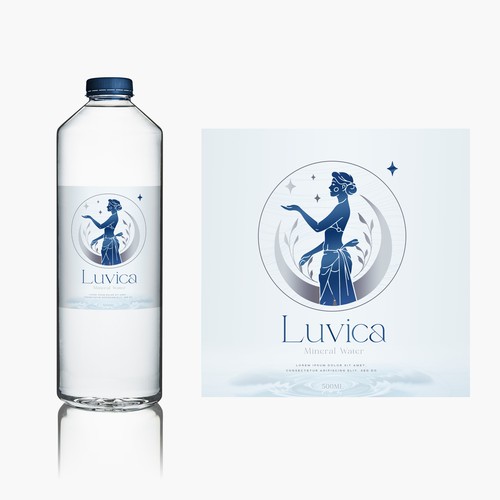 Label design for [beauty mineral water] for women Design by susubayramm (insta)