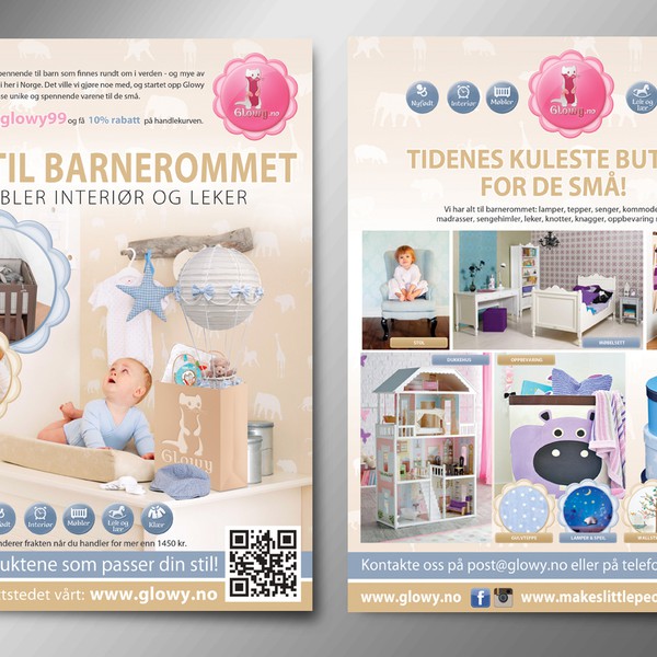 Help Glowy AS with a new postcard or flyer