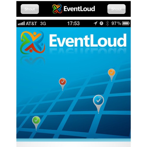 EventLoud iPhone App Logo+Splash Screen Design Design by KNRGN