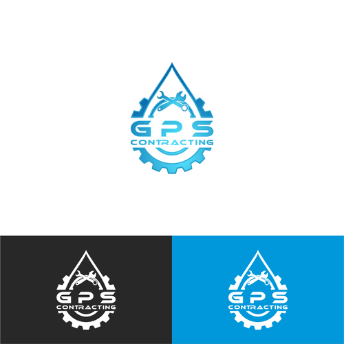 GPS Logo-Sewer and Water Contractor Diseño de "FlashSpeed"