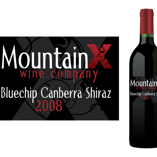 Mountain X Wine Label Diseño de Nicole C.