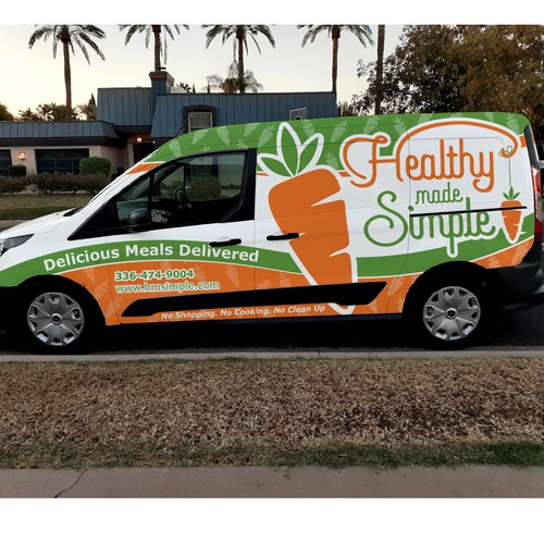 Design an eye popping van wrap for a fresh meal delivery service Design by xen art