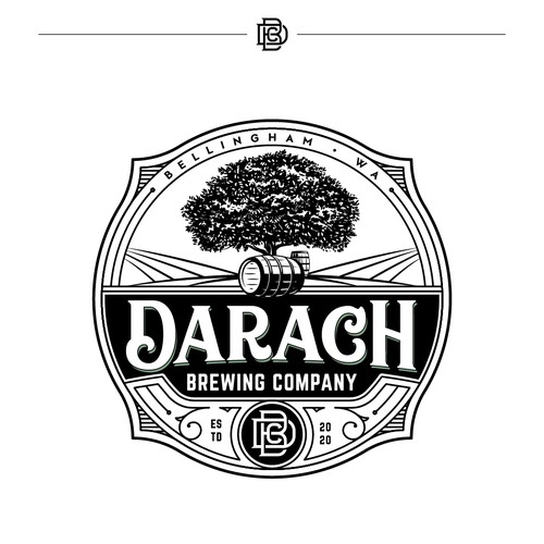 Sophisticated Brewery logo incorporating oak elements Ontwerp door mata_hati