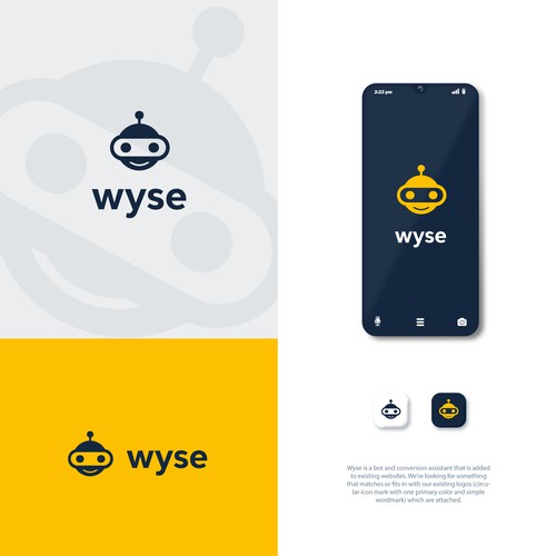 Looking for a modern and simple logo for a website bot assistant Design by moyostudio