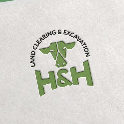 LOGO AND LETTER HEAD FOR H&H LAND CLEARING AND EXEXCAVATION Design by ChioP