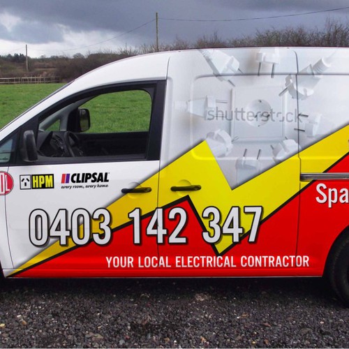 Eye Catching Van Signage for Electrical Van Design by TANSA ART