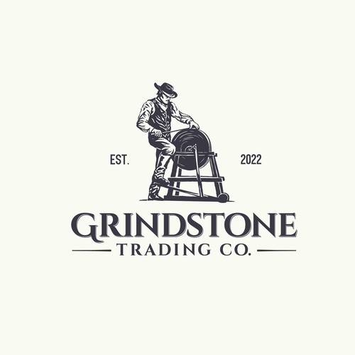 Designs Vintage Illustration of Grindstone & Man to appeal to young