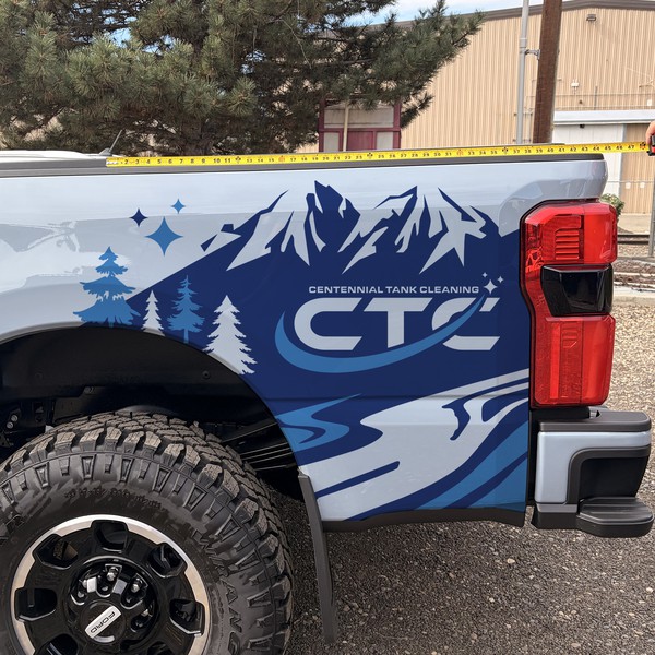 Vinyl for an industrial company's truck