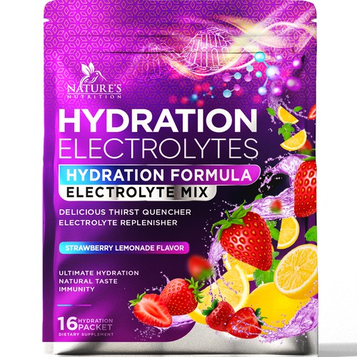 Refreshing Hydration Electrolytes Design Needed for Nature's Nutrition Design by agooshe