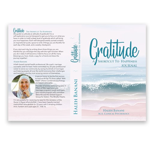 A Gratitude journal cover: Gratitude - A shortcut to happiness Design von Julia Sh.