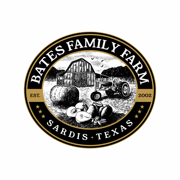 Design by Otame titled "Attractive Logo for a Humble Family Farm that will work as patches on hats"