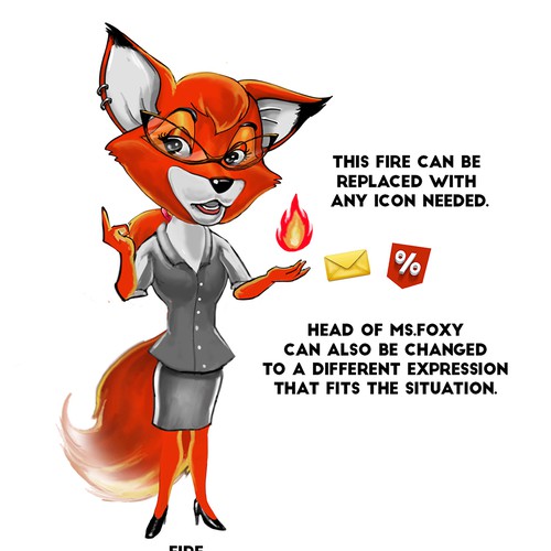 Fox Character Design Contest Design by PHACE