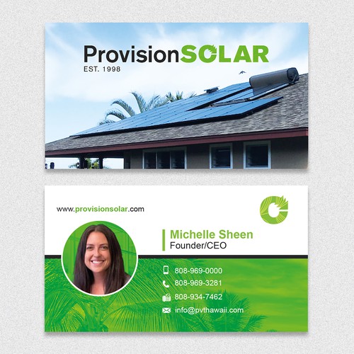 Solar Business Cards Design by larissajorge