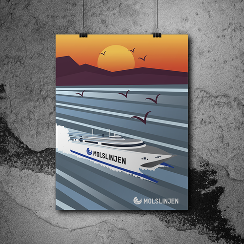 Multiple Winners - Classic and Classy Vintage Posters National Danish Ferry Company Ontwerp door Elie_14