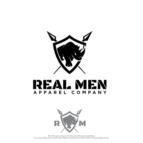 Real Men Apparel Company Logo Design por pianpao