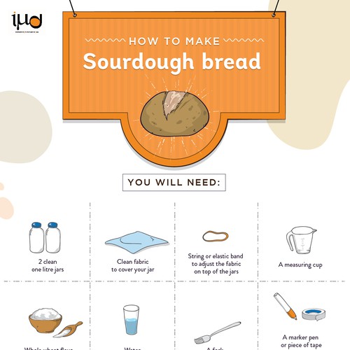 Sourdough starter instructions for Schools Design réalisé par fritzR