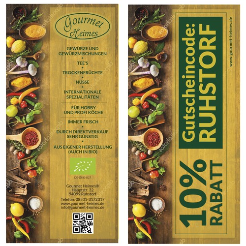 "Flyer für eine Gewürzmanufaktur" winning Postcard, flyer or print by waterlilly7