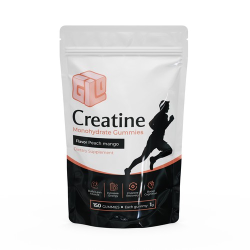 Bag Design for Creatine Monohydrate Gummy brand Design by Manthanshah