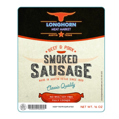 Smoked Sausage Label Design by sam2305