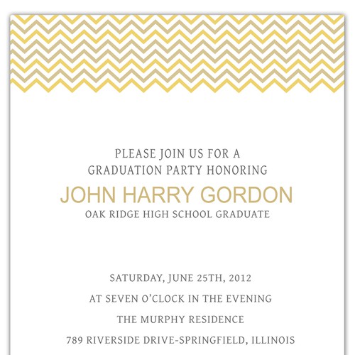 Picaboo 5" x 7" Flat Graduation Party Invitations (will award up to 15 designs!) Design by simeonmarco