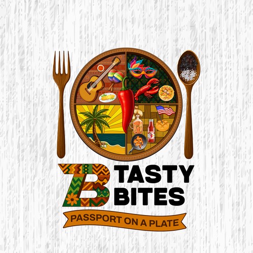 Design a Bold, Soulful Logo for Tasty Bites – Caribbean Meets Southern Comfort Design by TA Shorif