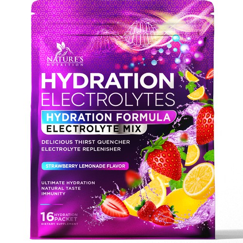 Refreshing Hydration Electrolytes Design Needed for Nature's Nutrition Design by agooshe