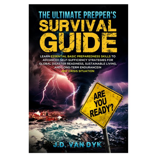 I need a powerful book cover to illustrate disasters and be ready for it Design by didiwahyudi.trend