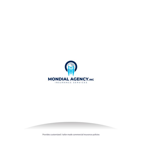 Looking for modern logo for Mondial Agency, Inc. Diseño de RestuSetya